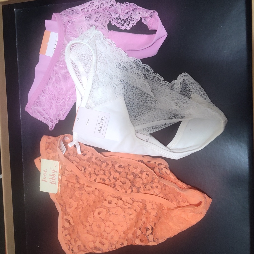 XS 3 pairs panties 2 bikini and 1 thong